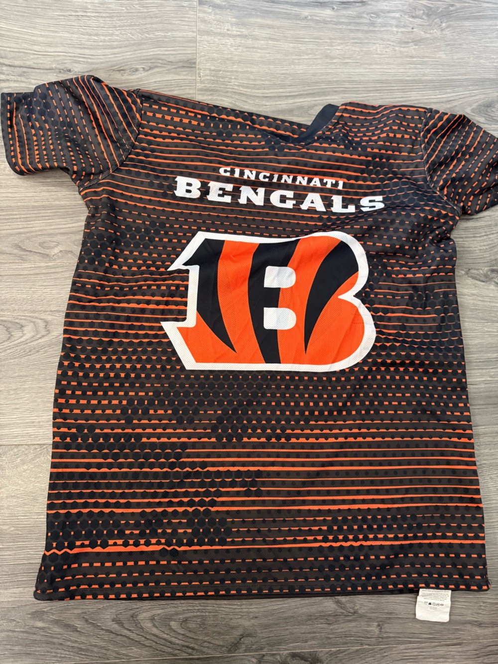 Cincinnati Bengals youth large reversible NFL FLAG football jersey